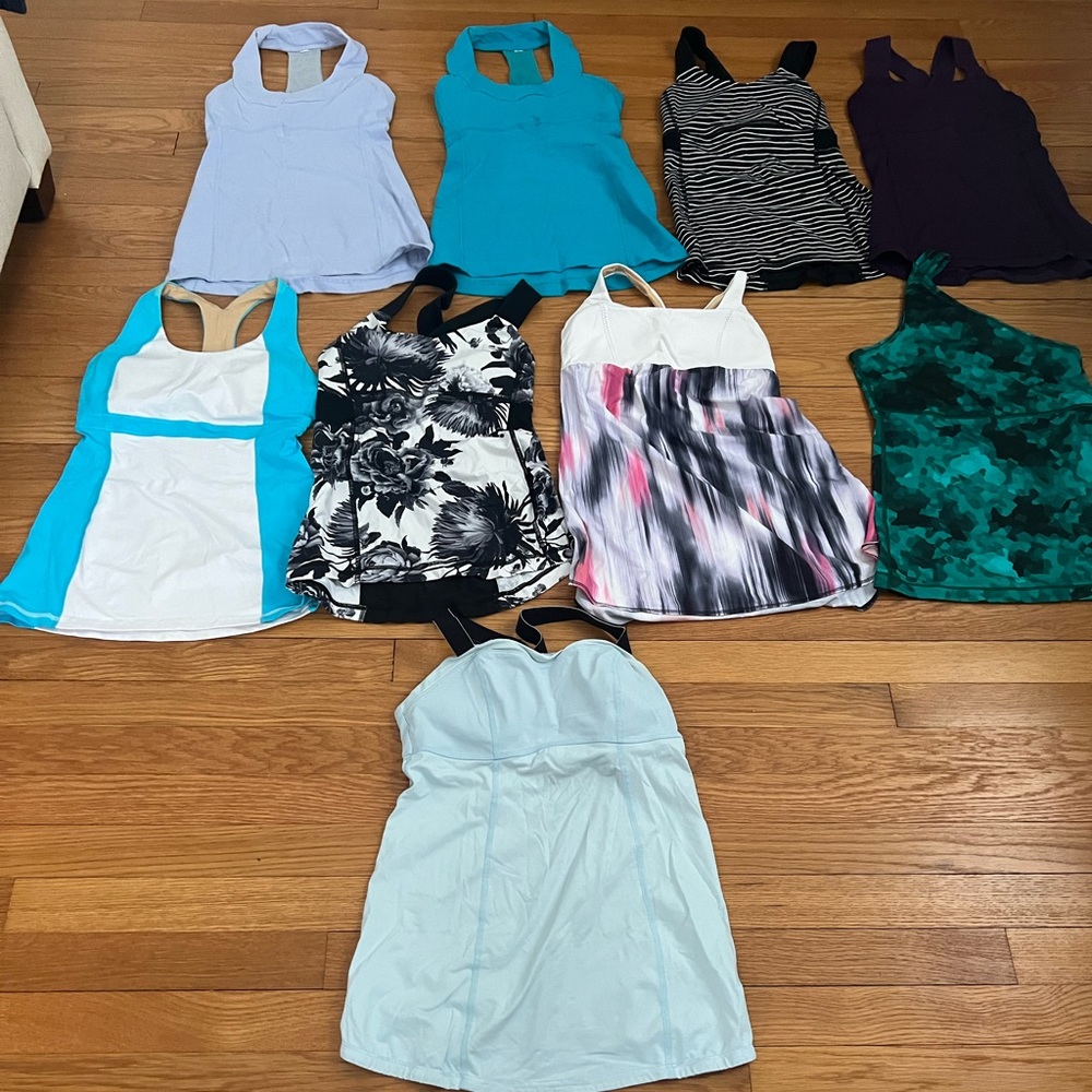 Lululemon bundle of tanks size 2